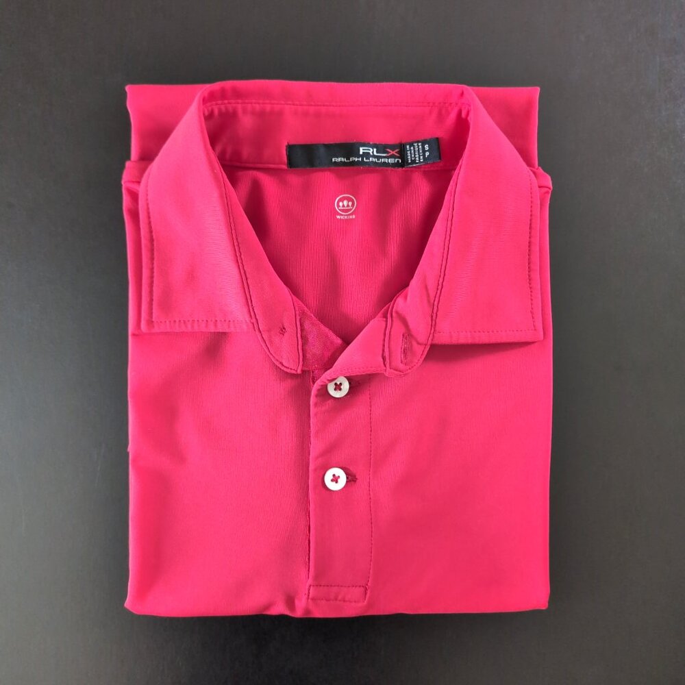RLX Ralph Lauren Polo Shirt Men's Small Red Performance Golf Wicking